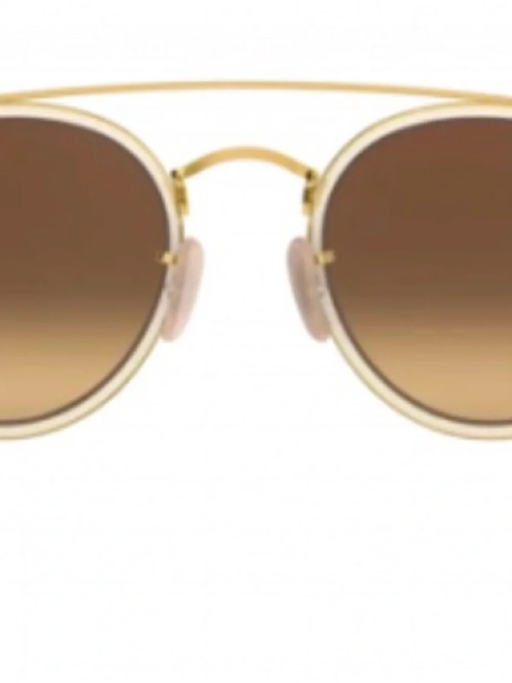 Ray-Ban Gold Frame Sunglasses with Blue Lenses